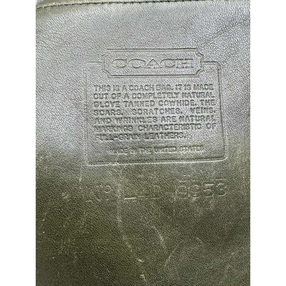 Vintage Coach 9953 Helen's Legacy Leather Crossbody Bucket Bag Olive Green - Picture 6 of 12